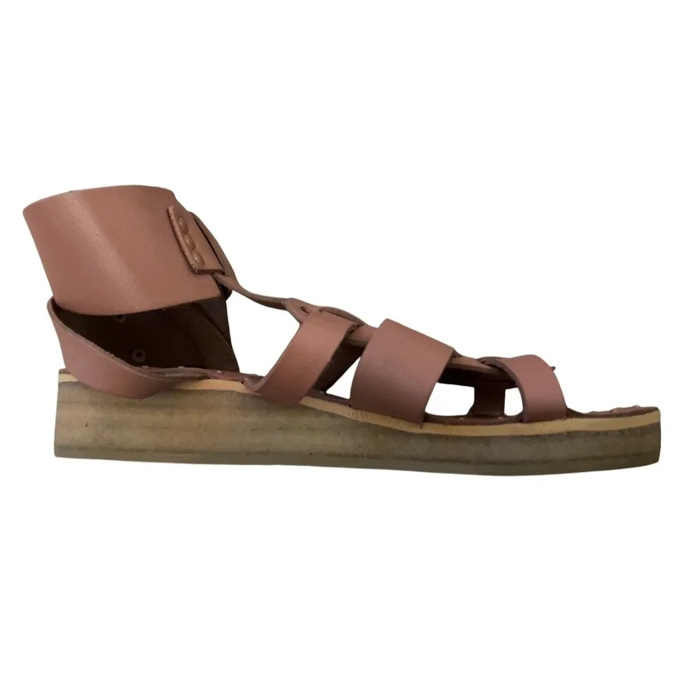 Free People Marianne wedge leather gladiator sandals buckles SZ: 38 EU‎ 7.5 US